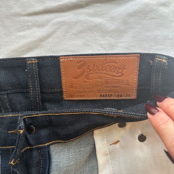 3sixteen Selvedge Denim Women’s Skinny Fit Jeans 66BSP 29x34 Self Edge - Picture 9 of 14